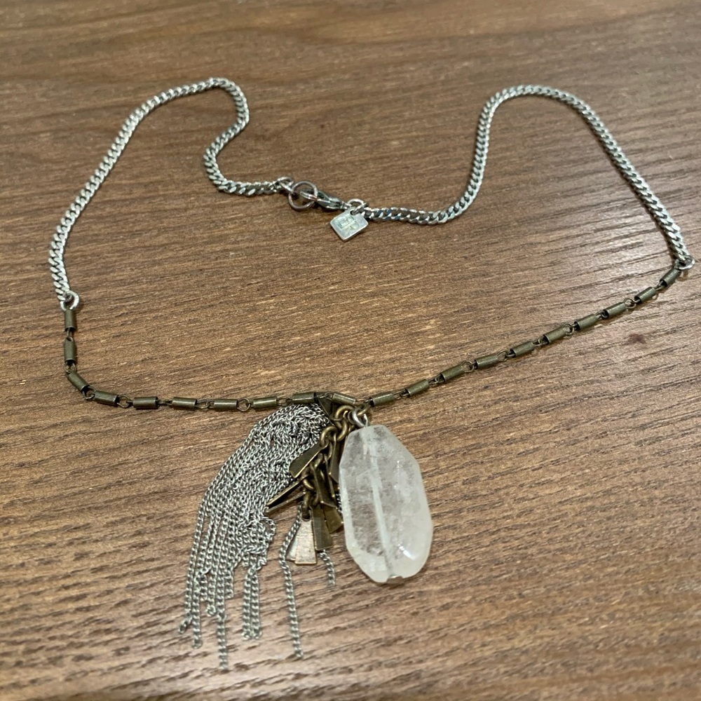 BR raw gemstone necklace
